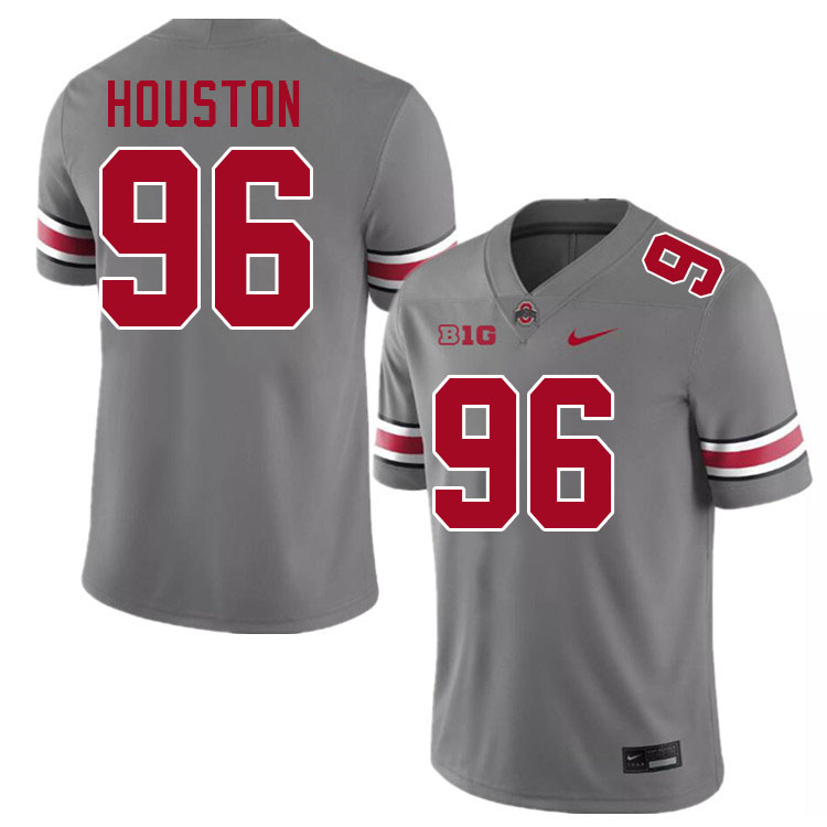 Ohio State Buckeyes Eddrick Houston Men's's #96 Authentic Grey College Football Jersey 2404ZXQK0